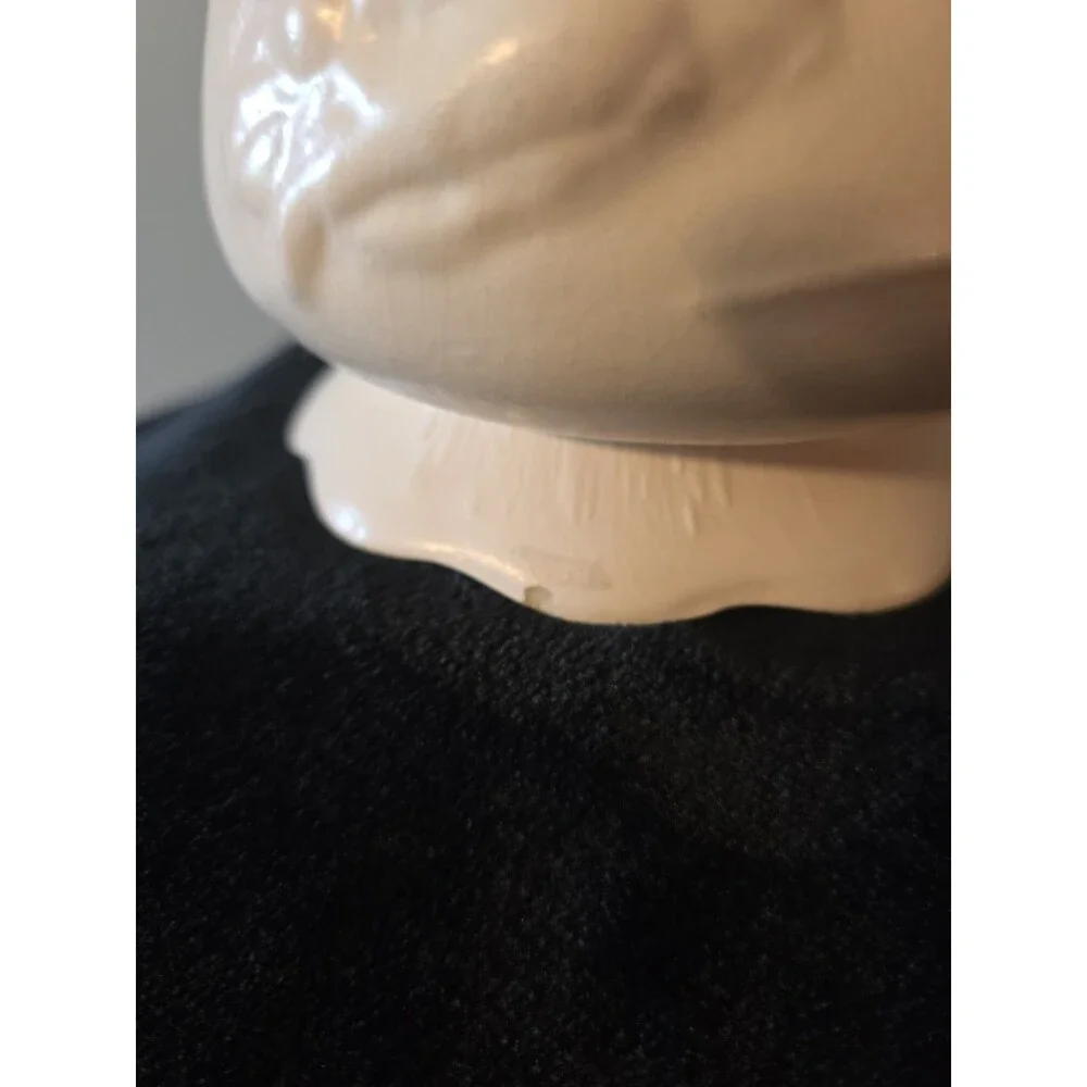 Naomi And Her Daughters-in-Law Vintage Porcelain Glazed White Pitcher Vase